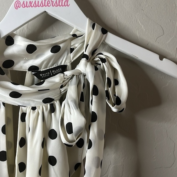 White House, black market, blousy, tank top polkadots, elastic trim size XS - Picture 3 of 8